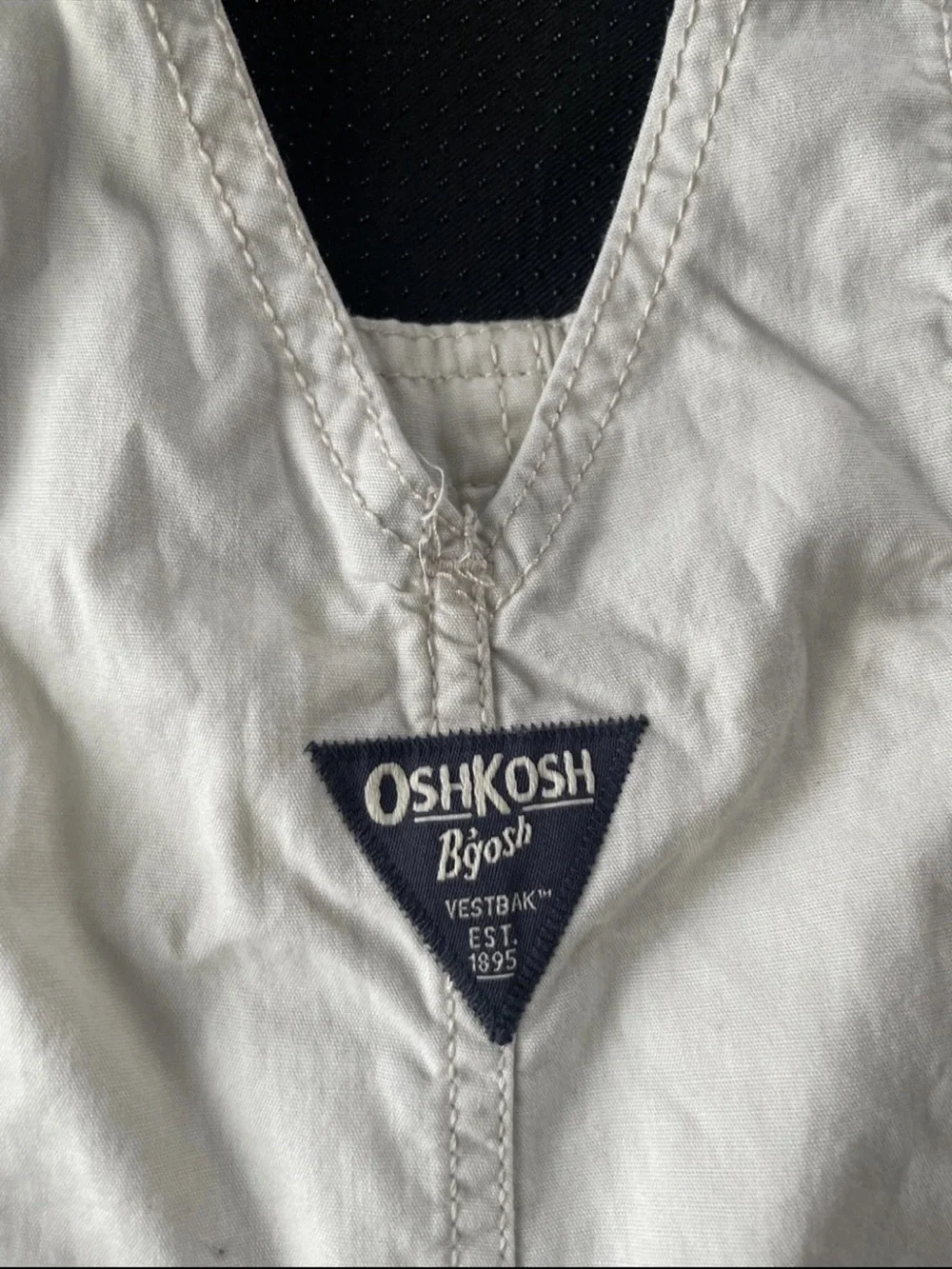 OshKosh B'gosh Cream Kids Overalls with Front Pocket